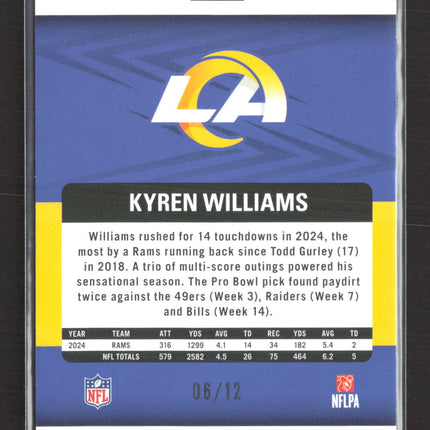 2025 Panini Revolution Kyren Williams #82 Emerald 06/12