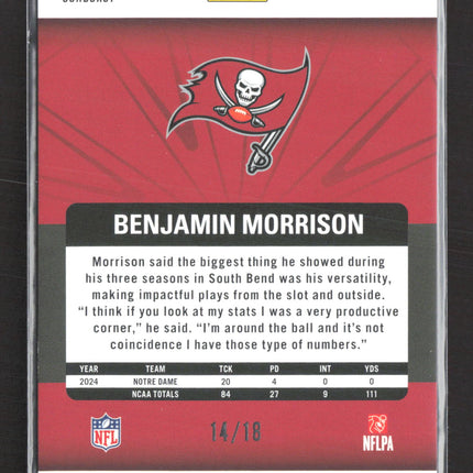 2025 Panini Revolution Benjamin Morrison #204 Sunburst RC 14/18