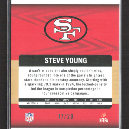 2025 Panini Revolution Football Steve Young #10 Cosmic 17/20