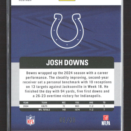 2025 Panini Revolution Football Josh Downs #133 Neutron 06/30