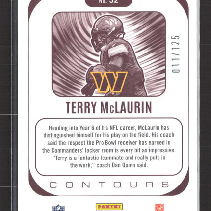 2025 Panini Phoenix Football Contours Terry McLaurin #32 011/125