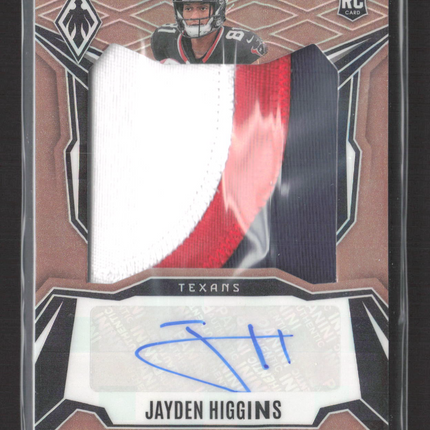 2025 Panini Phoenix Jayden Higgins #RPS-JHS Patch RC 094/199 Auto