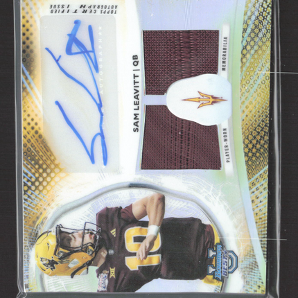 2025 Topps Bowman University's Best Football Sam Leavitt #DRA-SL Patch Auto