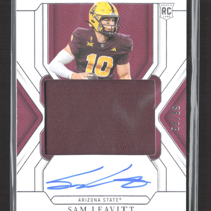 2025 Panini National Treasures Collegiate Sam Leavitt #99 66/69 RC Patch Auto