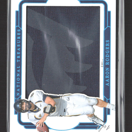 2025 Panini National Treasures Collegiate Aaron Rodgers #SIL-ARS 1/1 Patch