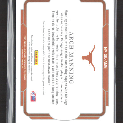 2025 Panini National Treasures Collegiate Arch Manning #SIL-AMG Patch 35/75