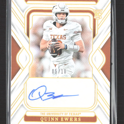2025 Panini National Treasures Collegiate Quinn Ewers #RS-QES RC 05/10 Auto