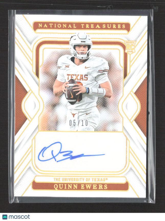 2025 Panini National Treasures Collegiate Quinn Ewers #RS-QES RC 05/10 Auto
