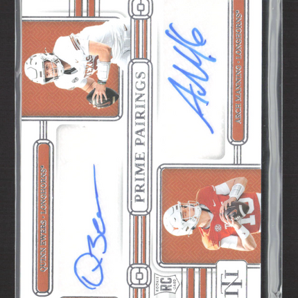 2025 National Treasures Quinn Ewers Arch Manning #DS-EM 05/15 RC Auto