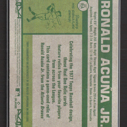 2026 Topps Heritage Ronald Acuña Jr. #RA Game-Used Patch