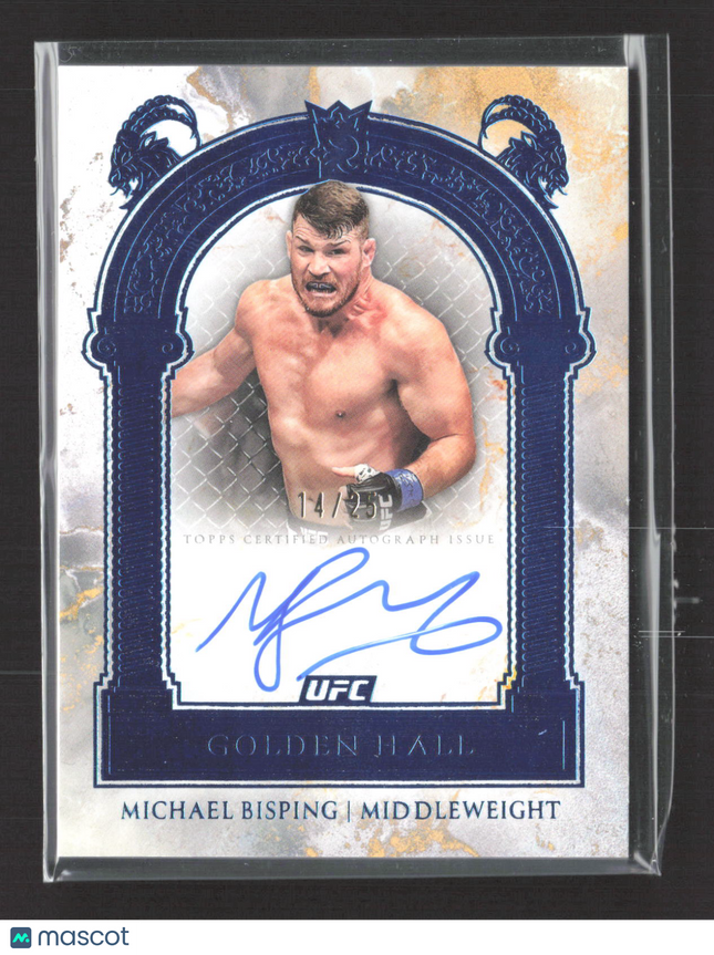 2025 Topps Royalty Collection UFC Golden Hall Michael Bisping #GH-MB Auto