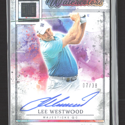 2025 Panini Impeccable LIV Golf Watercolors Lee Westwood #WCS-LW 07/38 Auto