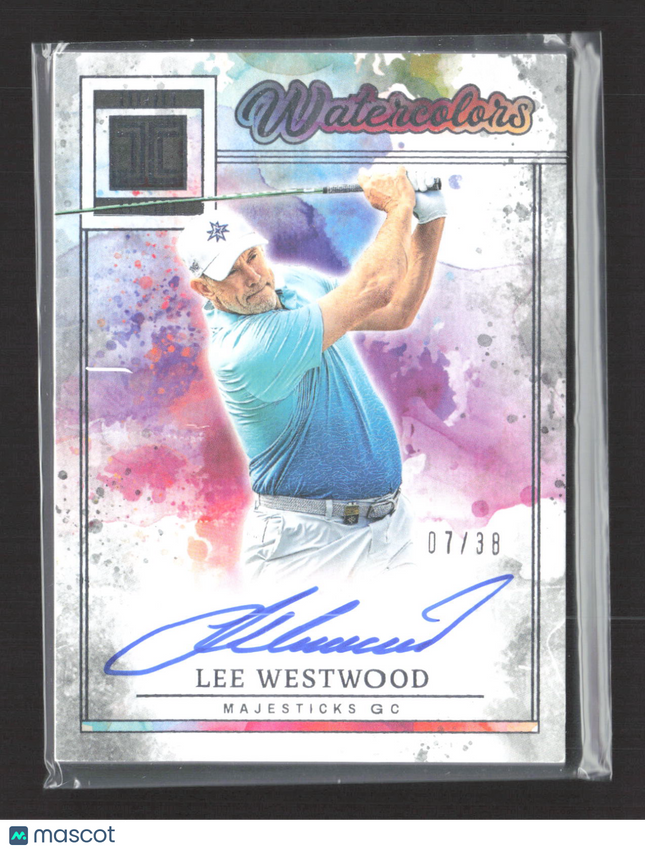 2025 Panini Impeccable LIV Golf Watercolors Lee Westwood #WCS-LW 07/38 Auto