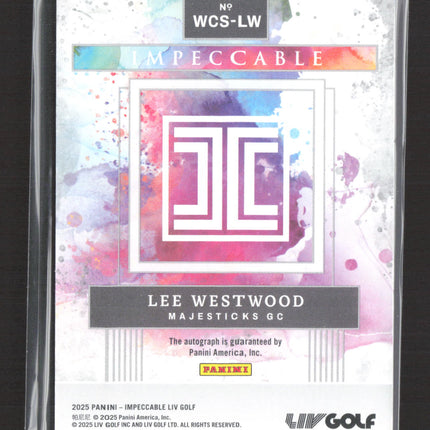2025 Panini Impeccable LIV Golf Watercolors Lee Westwood #WCS-LW 07/38 Auto