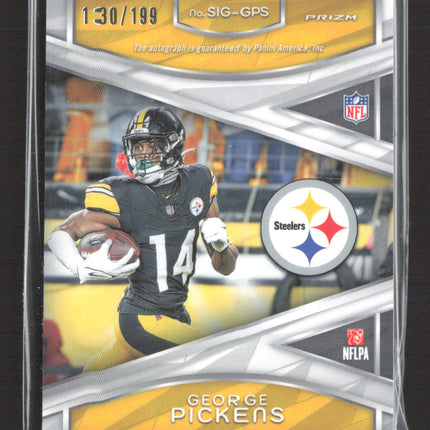 2024 Panini Spectra Prizm George Pickens #SIG-GPS 130/199 Auto