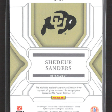 2025 National Treasures Collegiate Shedeur Sanders #51 04/11 RC Patch Auto