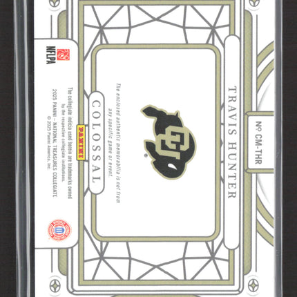 2025 National Treasures Collegiate Colossal Travis Hunter #CM-THR /25 Patch
