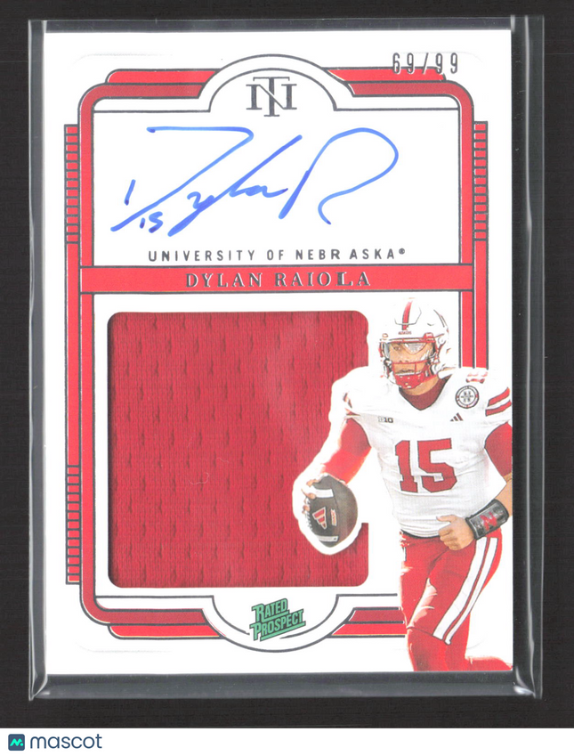 2025 Panini National Treasures Collegiate Dylan Raiola #134 69/99 Patch Auto