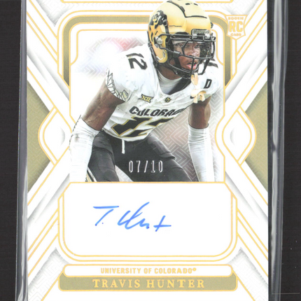 2025 Panini National Treasures Collegiate Travis Hunter #RS-THR 07/10 RC Auto