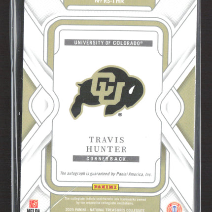2025 Panini National Treasures Collegiate Travis Hunter #RS-THR 07/10 RC Auto