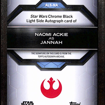 2022 Topps Chrome Black Star Wars Naomi Ackie as Jannah Orange /25 Auto #ALS-NA