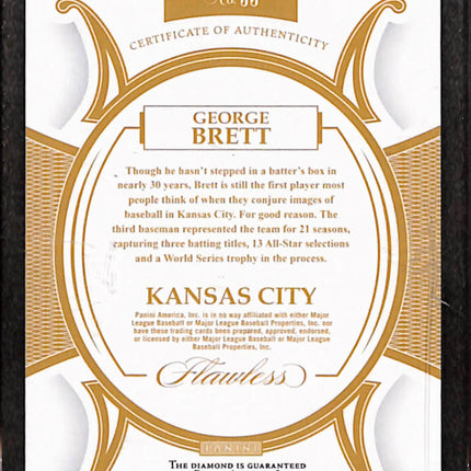 2020 Panini Flawless Baseball George Brett #39 14/20 Gem Diamond