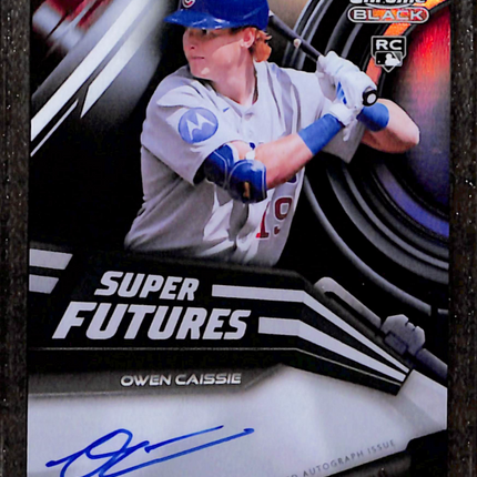 2026 Topps Chrome Black Super Futures Owen Caissie #SFA-OC RC Auto /99
