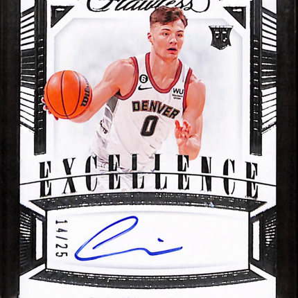2023 Panini Flawless Excellence Christian Braun #ES-CBR 14/25 Auto