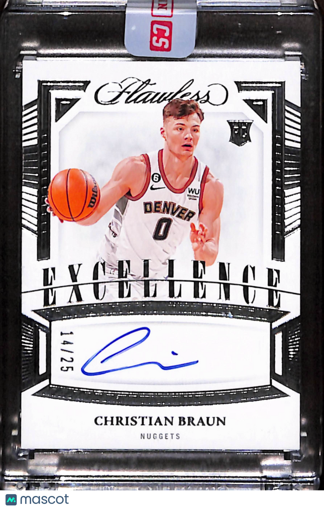 2023 Panini Flawless Excellence Christian Braun #ES-CBR 14/25 Auto