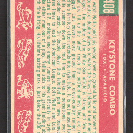 1960 Topps Luis Aparicio Nellie Fox #408