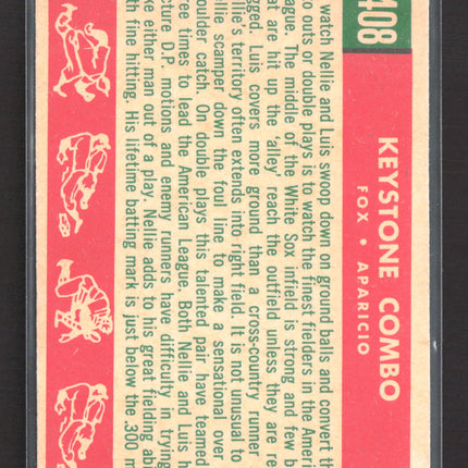 1960 Topps Luis Aparicio Nellie Fox #408