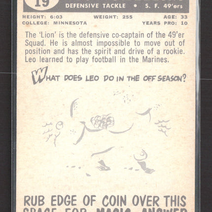1959 Topps Leo Nomellini #19
