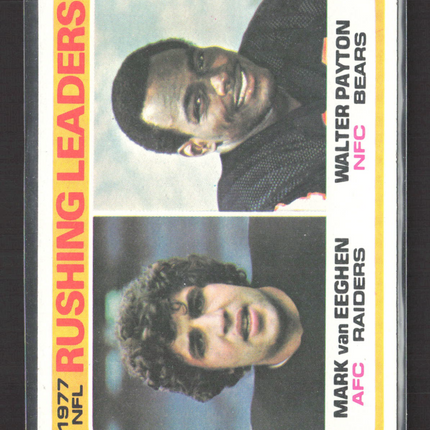 1978 Topps Walter Payton Mark van Eeghen #333