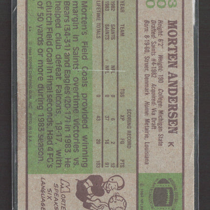 1984 Topps Morten Andersen #300