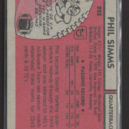 1980 Topps Phil Simms #225