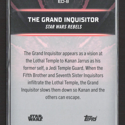 2023 Topps Chrome Black Star Wars Embrace the Dark Side #ED-8