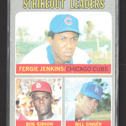 1970 Topps Bob Gibson Bill Singer Fergie Jenkins #71