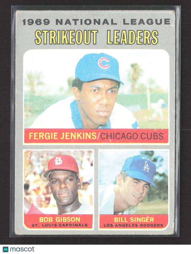 1970 Topps Bob Gibson Bill Singer Fergie Jenkins #71