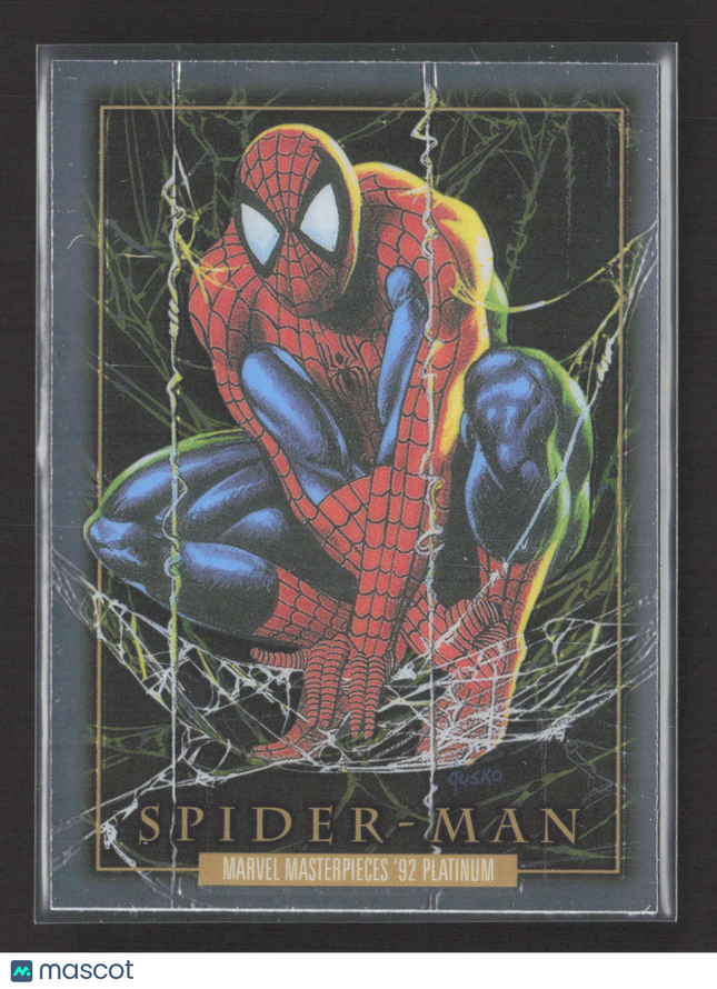 1992 SkyBox Marvel Masterpieces Platinum Spider Man #87