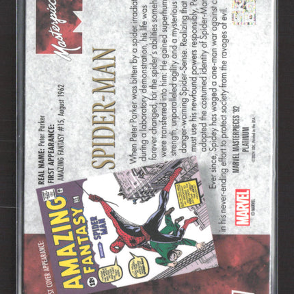 2024 Upper Deck Marvel Masterpieces '92 Platinum Spider Man #87