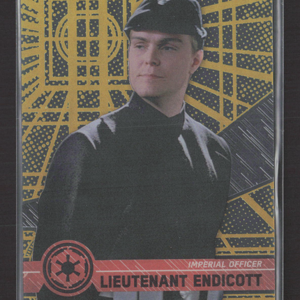 2015 Topps Star Wars High Tek #47 Lieutenant Endicott Gold /50