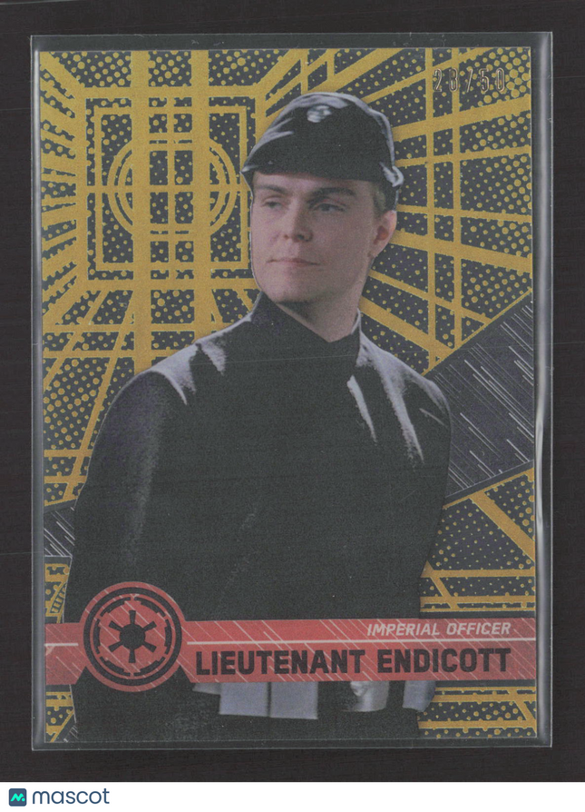 2015 Topps Star Wars High Tek #47 Lieutenant Endicott Gold /50