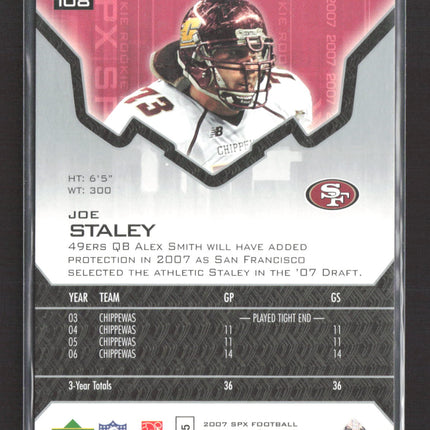 2007 Upper Deck SPx Joe Staley #108 810/899
