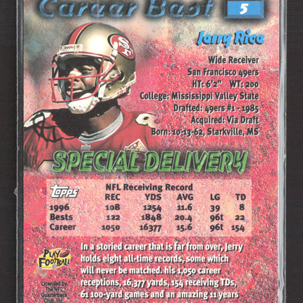 1997 Topps Special Delivery Jerry Rice #5