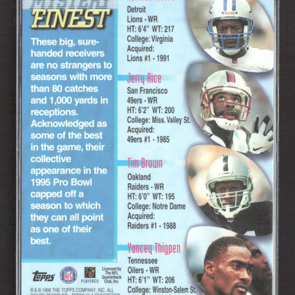 1998 Topps Mystery Finest Yancey Thigpen Tim Brown Jerry Rice Herman Moore #M10