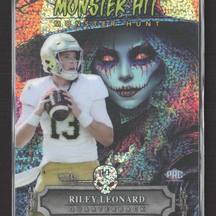 2024 Wild Card Monster Hit Monster Hunt Riley Leonard #MHW-RL Holo Prism 1/1