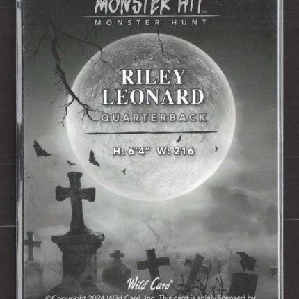 2024 Wild Card Monster Hit Monster Hunt Riley Leonard #MHW-RL Holo Prism 1/1