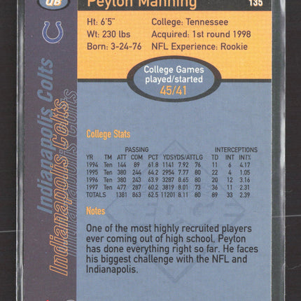 1998 Collector's Edge First Place Peyton Manning #135