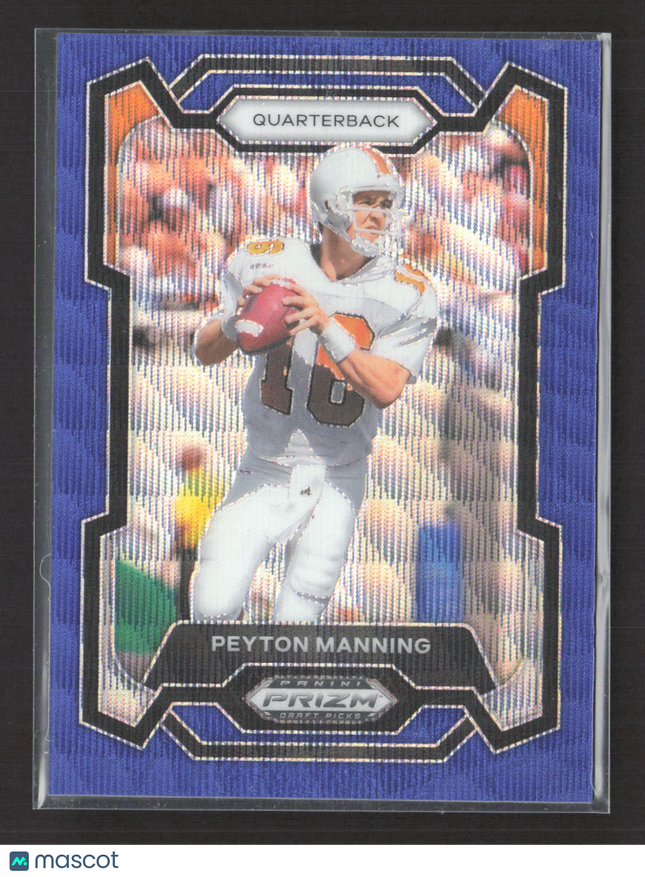 2024 Panini Prizm Draft Picks Peyton Manning #54 Blue Wave 048/249