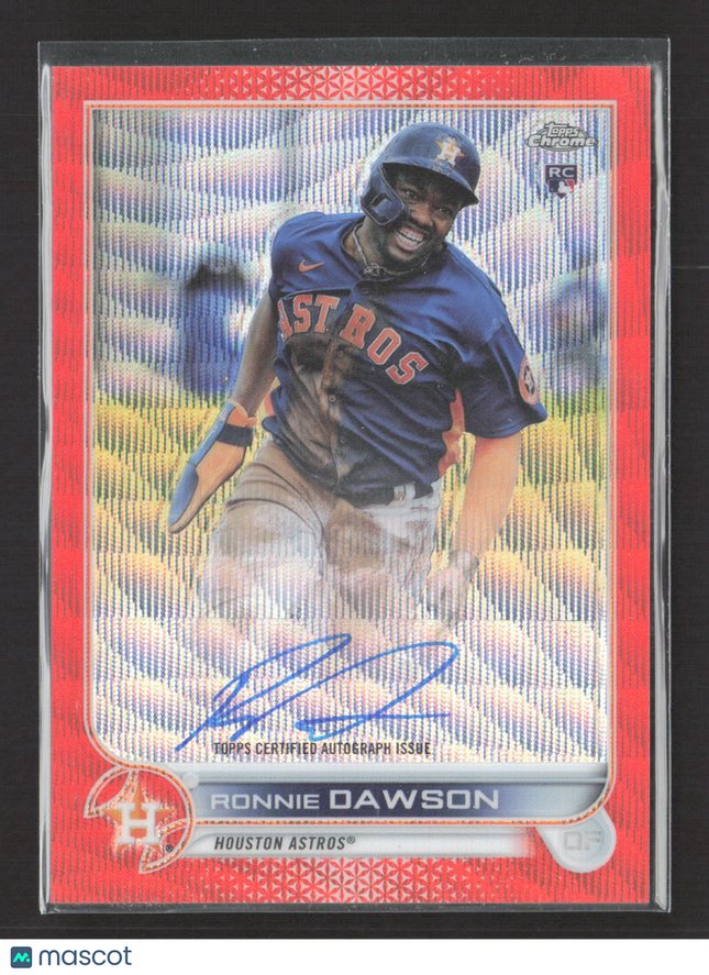 2022 Topps Chrome Ronnie Dawson #RA-RDA Orange Wave Refractor RC Auto /25